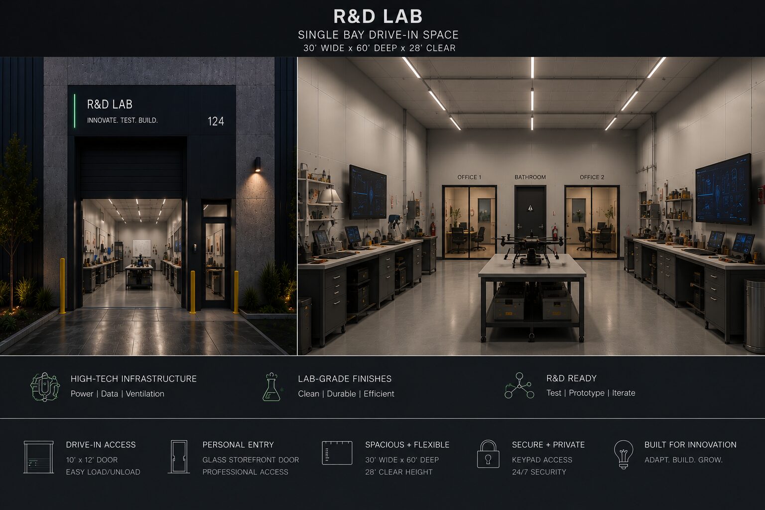 R&D Lab space concept spec sheet